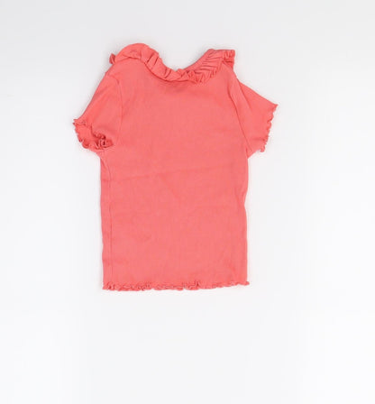 Back view of George girls’ red basic t-shirt, size 2, years
