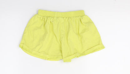 TU Girls Yellow  Jersey Cut-Off Shorts Size 2-3 Years