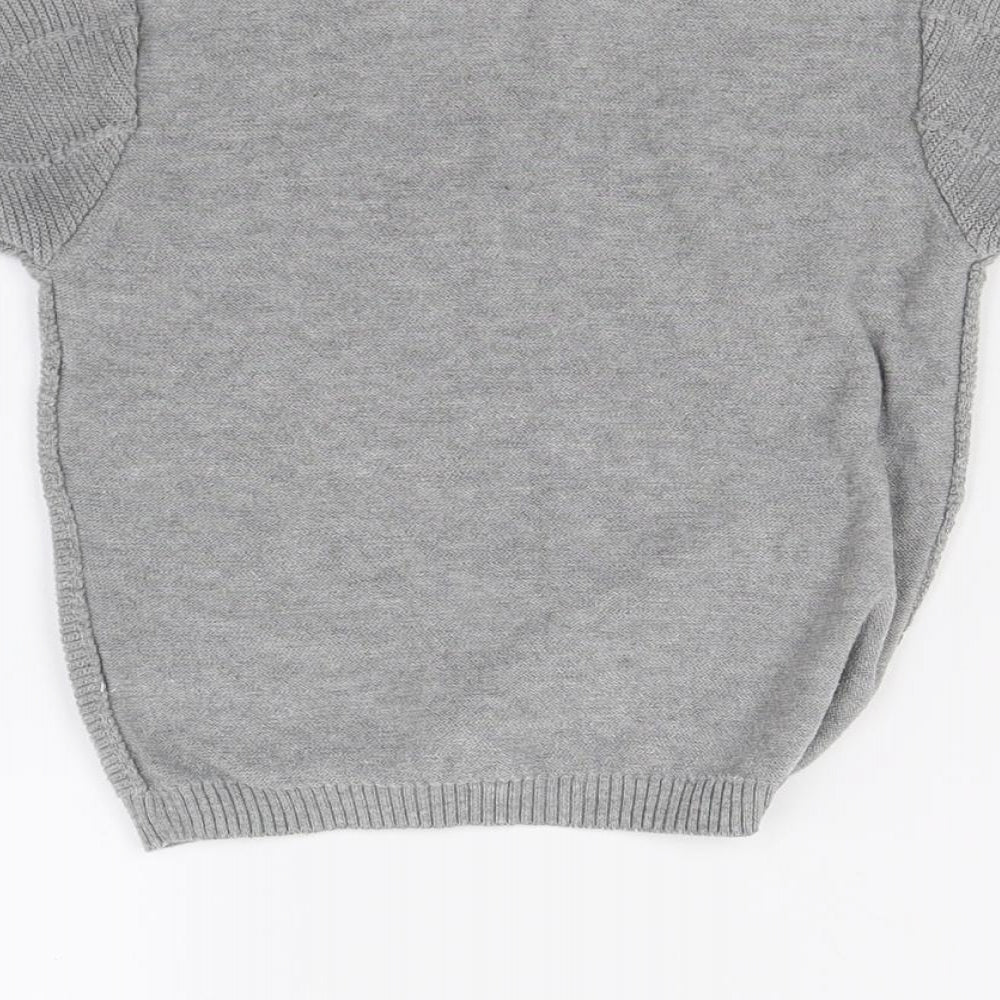 Brand and care label for Primark girls’ grey knit basic polo, size 2-3, years
