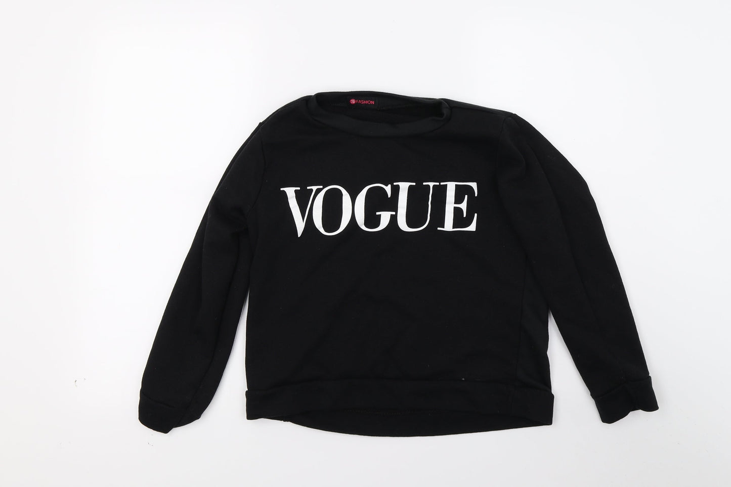 JS Fashion Womens Black   Pullover Sweatshirt Size M  - vogue