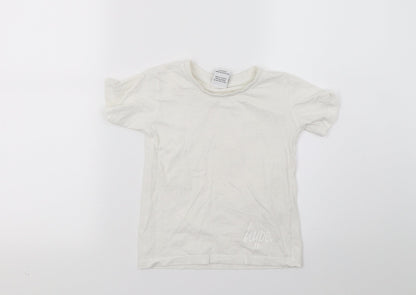 Hype Boys White   Basic T-Shirt Size 3-4 Years