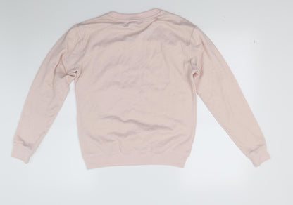 New Look Womens Pink   Pullover Sweatshirt Size 6  - On Sunday We Do nothing