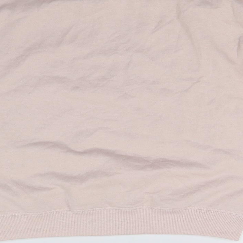 New Look Womens Pink   Pullover Sweatshirt Size 6  - On Sunday We Do nothing
