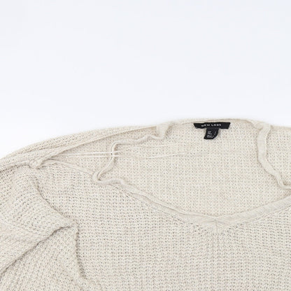 New Look Womens Beige  Knit Pullover Jumper Size L