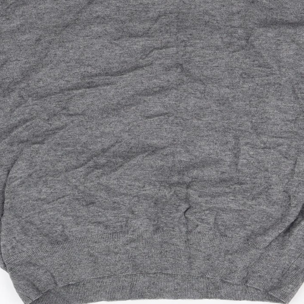Unika Womens Grey Floral Knit Pullover Jumper Size M