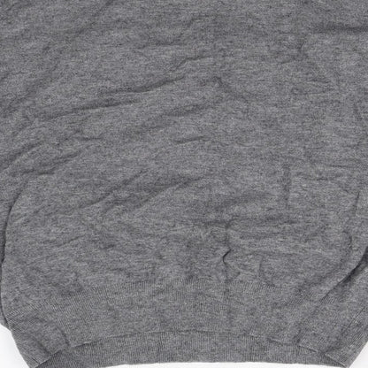 Unika Womens Grey Floral Knit Pullover Jumper Size M