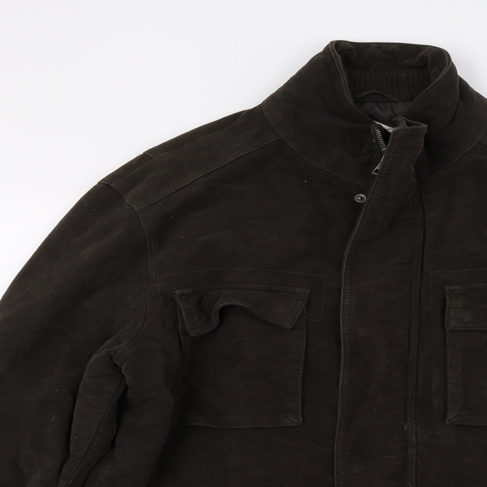 Mens UK Size L Preworn Brown Overcoat