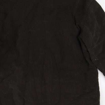 Mens UK Size L Preworn Brown Overcoat