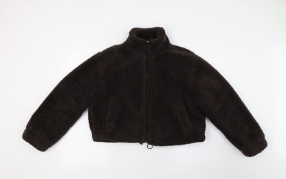 Primark Womens Brown  Fleece Jacket Coat Size S