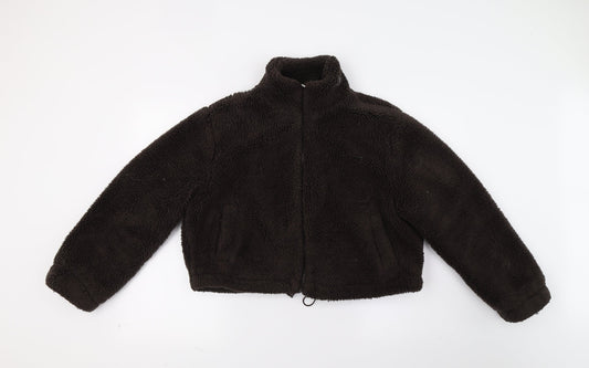 Primark Womens Brown  Fleece Jacket Coat Size S