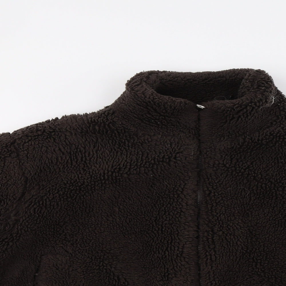 Primark Womens Brown  Fleece Jacket Coat Size S