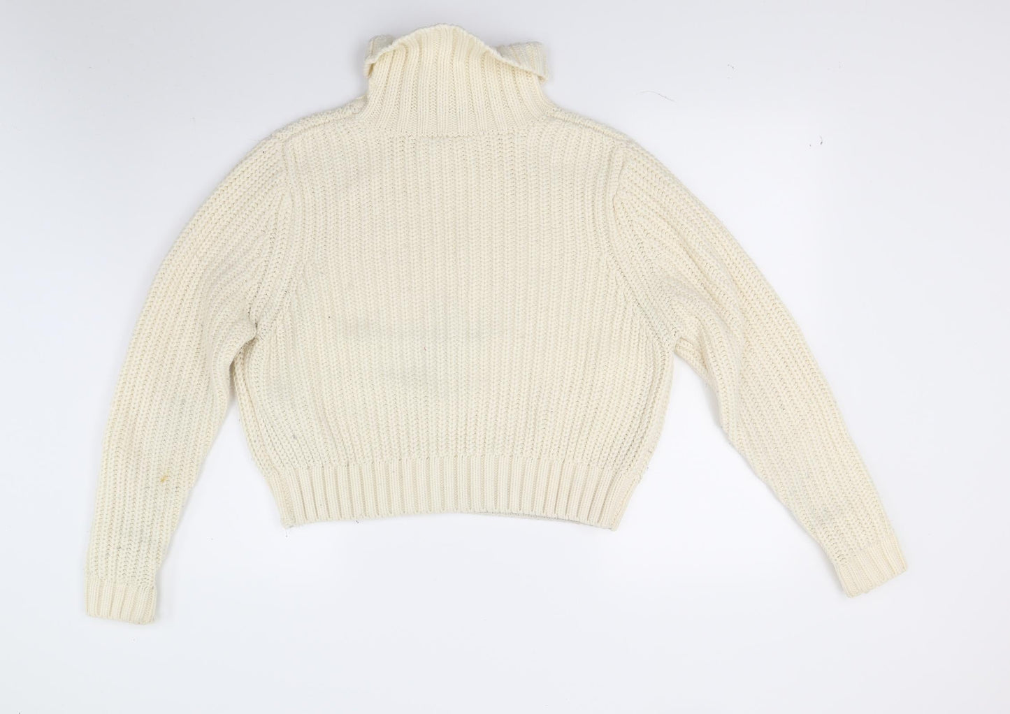 Divided Womens Ivory  Knit Pullover Jumper Size M