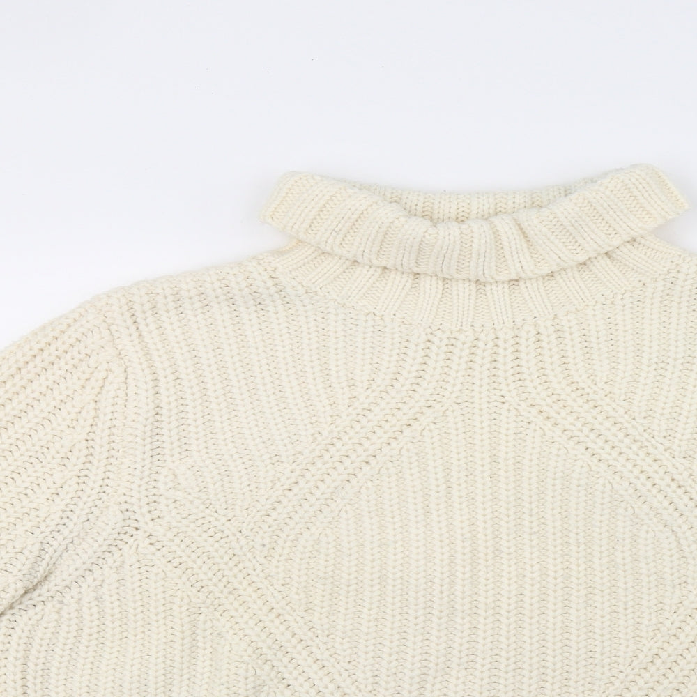 Divided Womens Ivory  Knit Pullover Jumper Size M