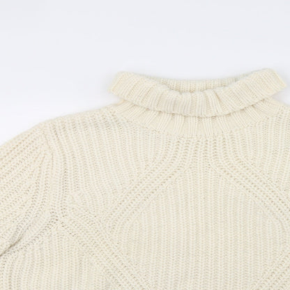 Divided Womens Ivory  Knit Pullover Jumper Size M