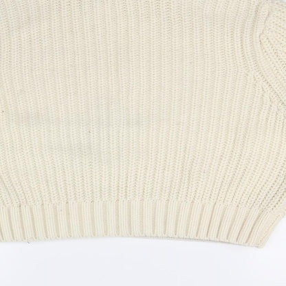 Divided Womens Ivory  Knit Pullover Jumper Size M