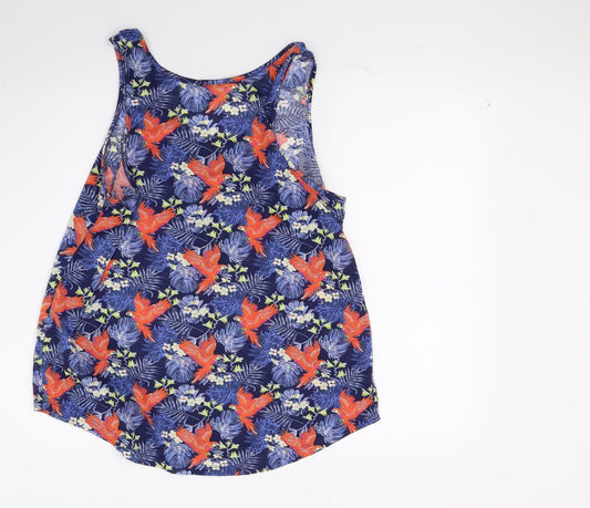 Primark Womens Blue Floral  Basic Tank Size 14