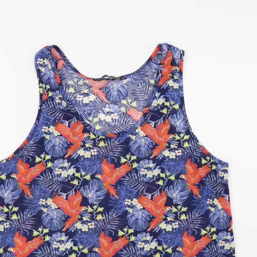 Primark Womens Blue Floral  Basic Tank Size 14