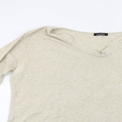 Boohoo Womens Beige   Jumper Dress  Size L