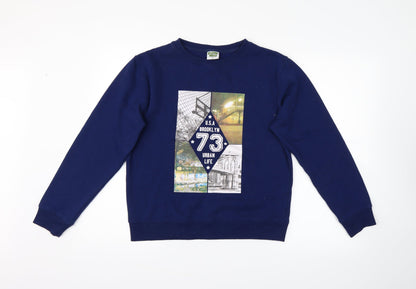 Graffiti Boys Blue   Pullover Jumper Size 13 Years  - brooklyn