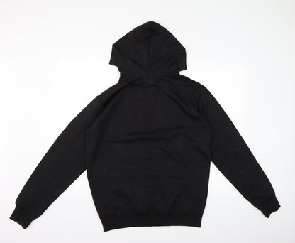 umgang Womens Black   Henley Hoodie Size L