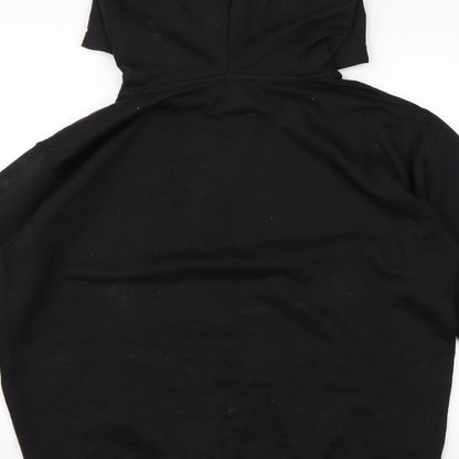 umgang Womens Black   Henley Hoodie Size L