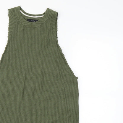 Bershka Womens Green   Jumper Dress  Size S