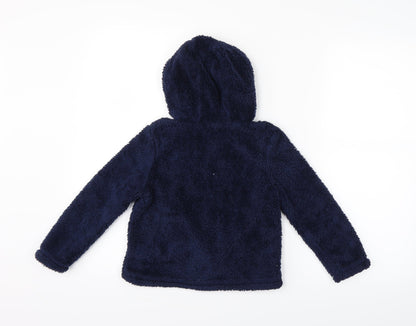 Preworn Girls Blue   Pullover Hoodie Size 4-5 Years