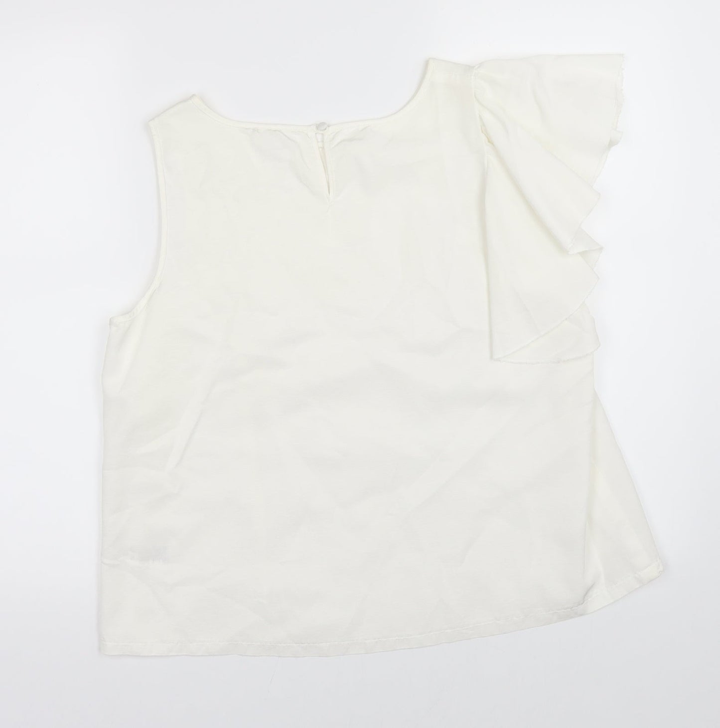 SOFT GREY Womens White   Basic Blouse Size 16