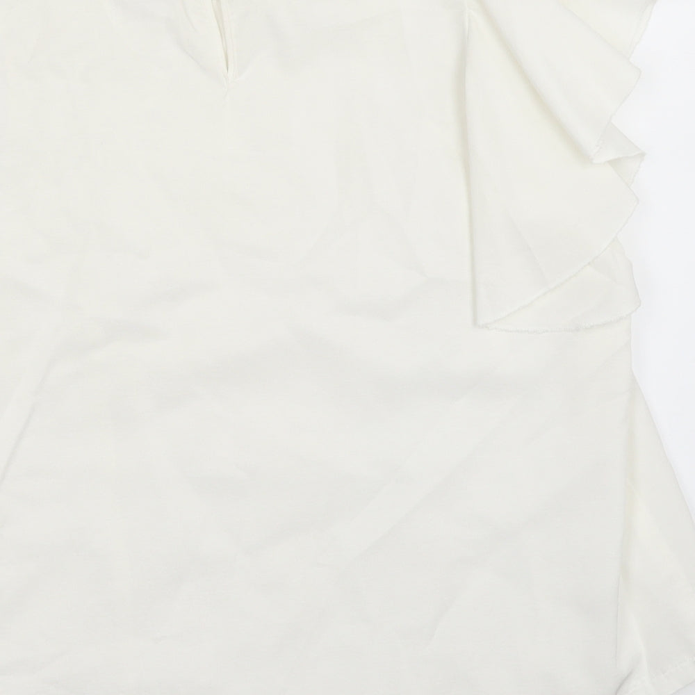 SOFT GREY Womens White   Basic Blouse Size 16