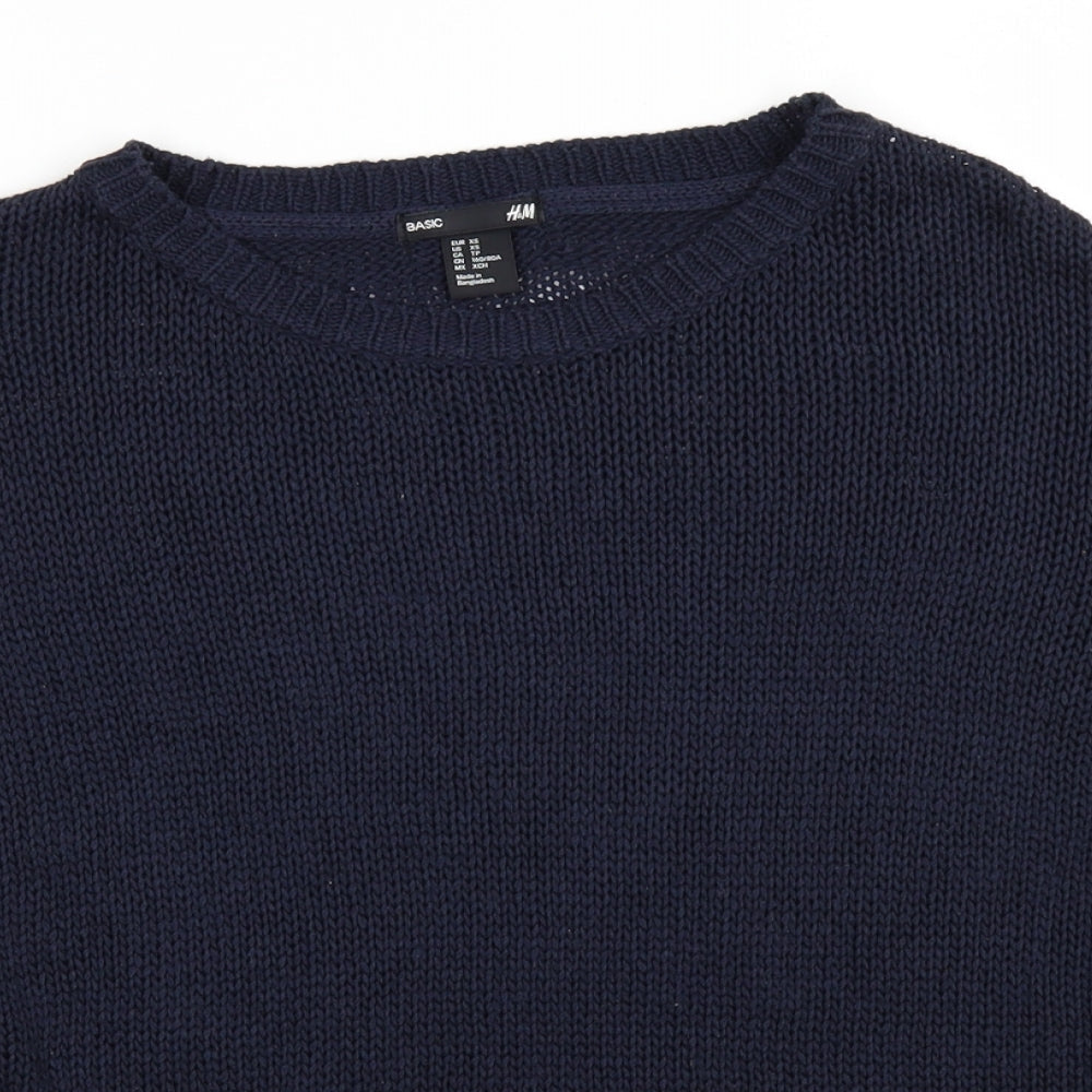 Marks & Spencer Mens Blue  Knit Pullover Jumper Size XS