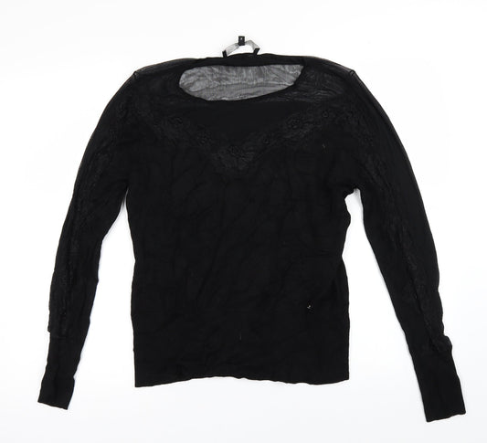 Star Womens Black   Pullover Jumper Size 14