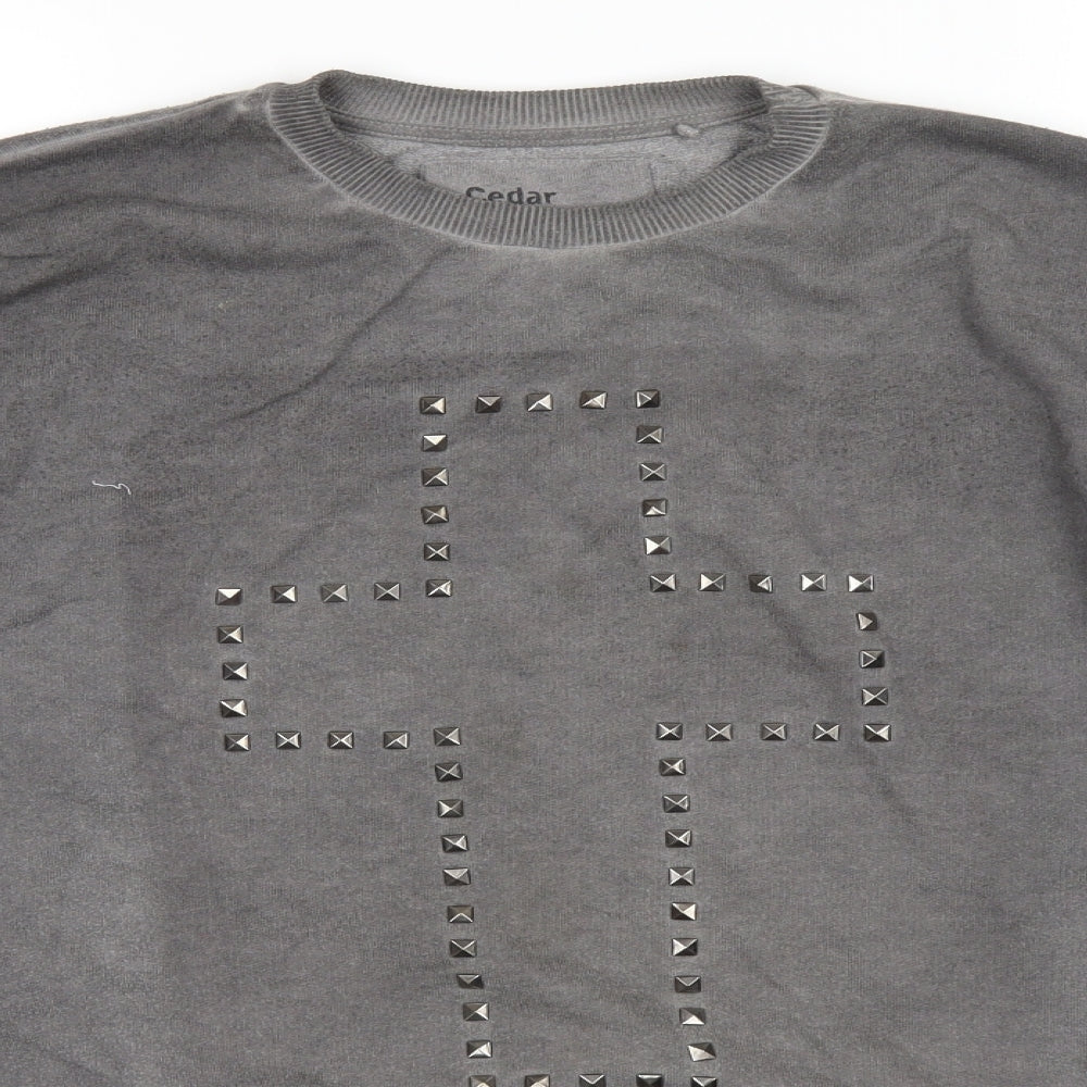 Cedar Wood State Mens Grey   Pullover Jumper Size M