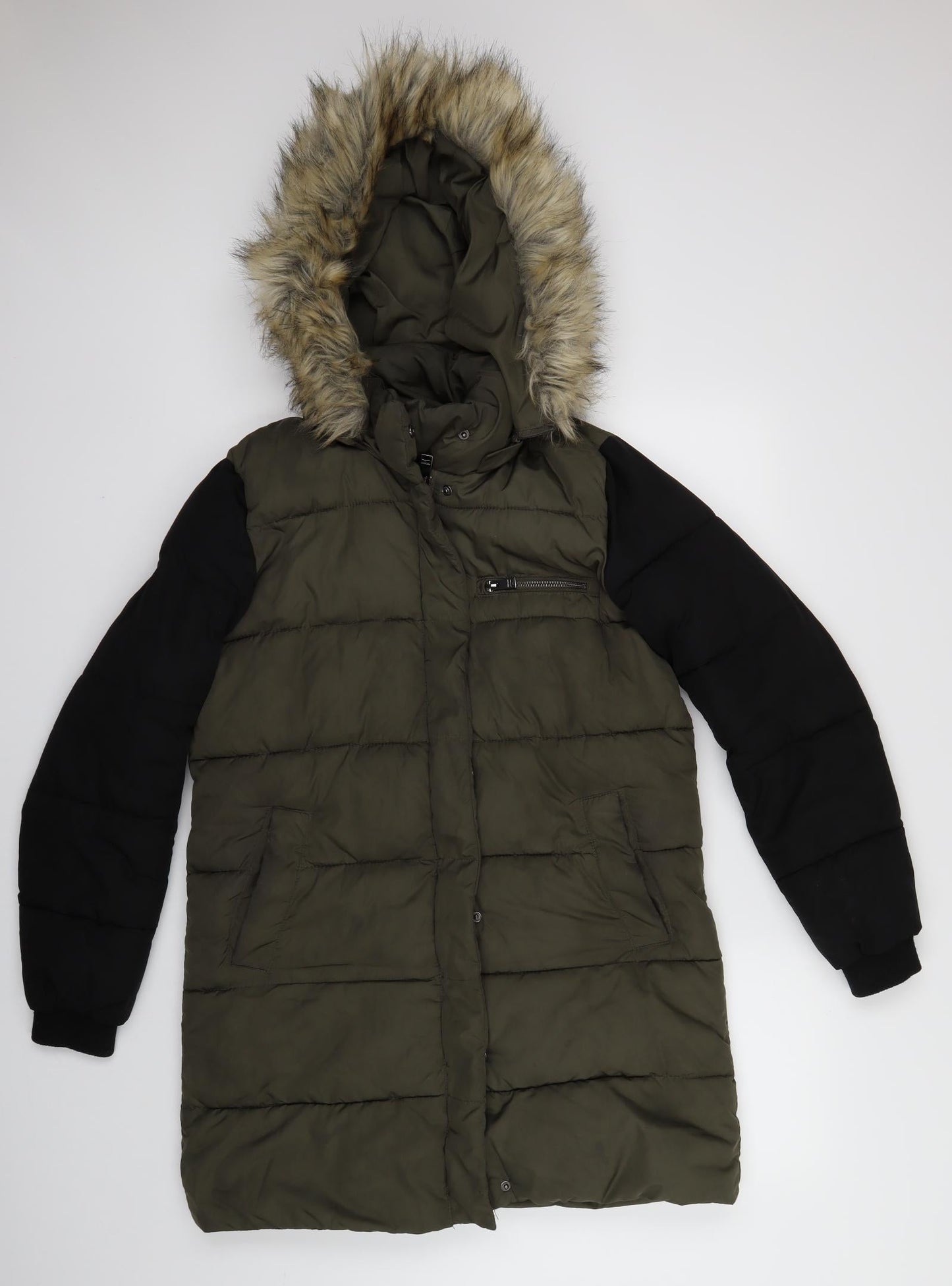 Mens UK Size S FB Sister Green Puffer Jacket