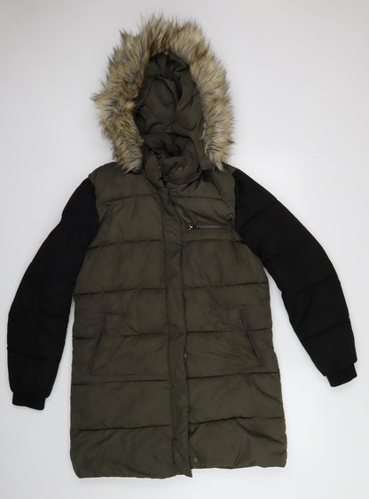Mens UK Size S FB Sister Green Puffer Jacket