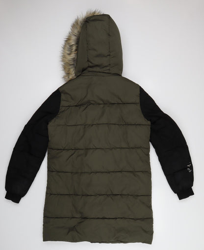 Mens UK Size S FB Sister Green Puffer Jacket