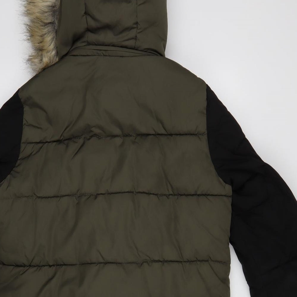 Mens UK Size S FB Sister Green Puffer Jacket