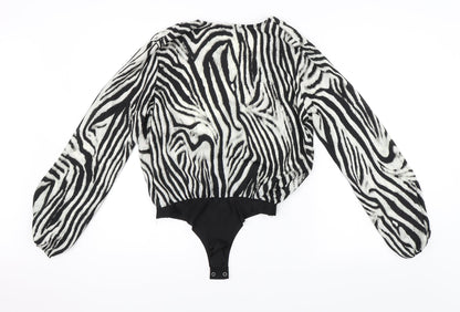 Nanaa Womens Multicoloured Animal Print  Bodysuit One-Piece Size 10