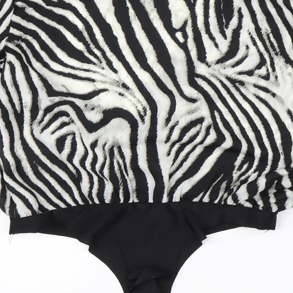 Nanaa Womens Multicoloured Animal Print  Bodysuit One-Piece Size 10