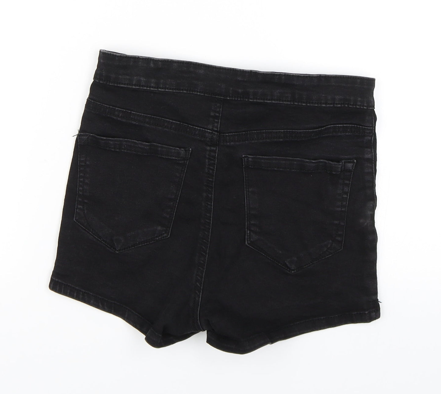 Denim Co Womens Black  Denim Hot Pants Shorts Size 10