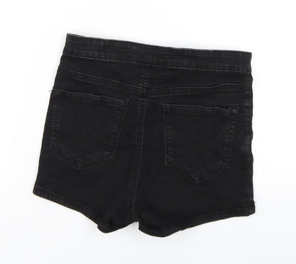 Denim Co Womens Black  Denim Hot Pants Shorts Size 10