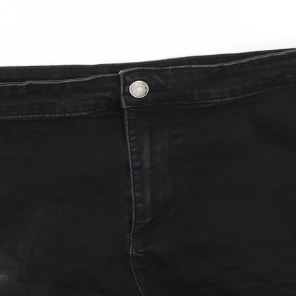 Denim Co Womens Black  Denim Hot Pants Shorts Size 10