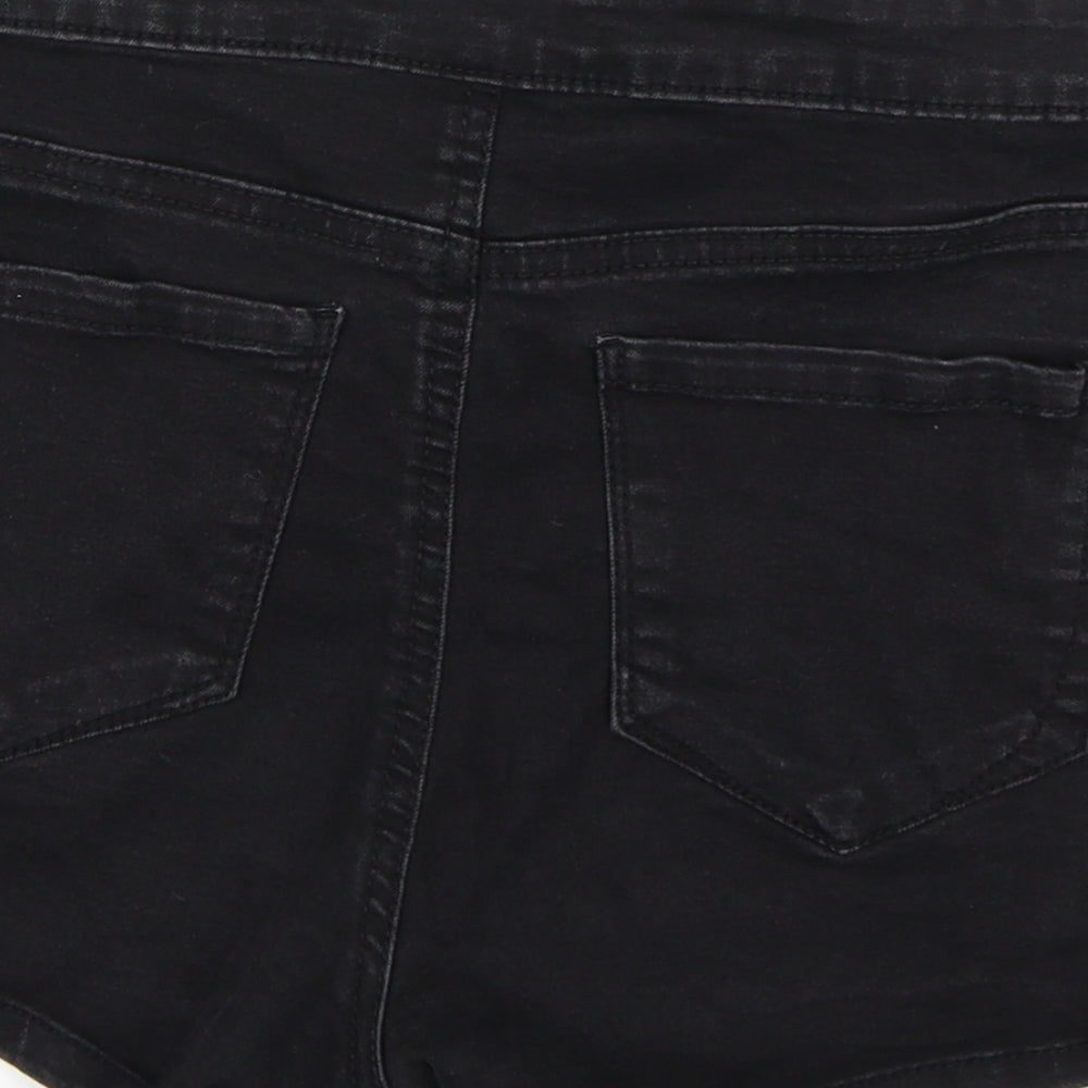 Denim Co Womens Black  Denim Hot Pants Shorts Size 10