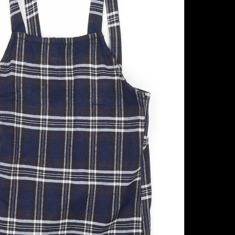 SheIn Girls Blue Check  A-Line  Size 8 Years