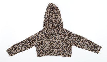 I Love Girls Wear Girls Multicoloured Animal Print  Pullover Hoodie Size 7 Years  - cropped