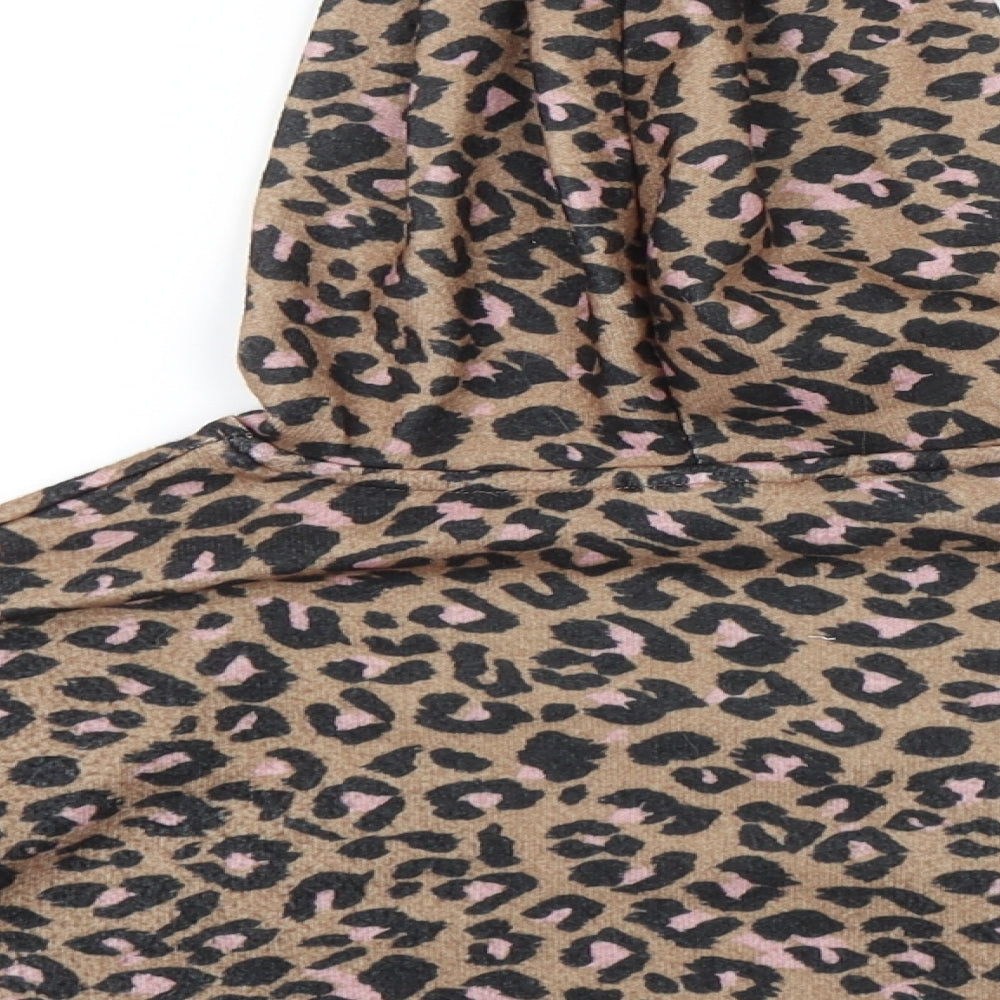 I Love Girls Wear Girls Multicoloured Animal Print  Pullover Hoodie Size 7 Years  - cropped
