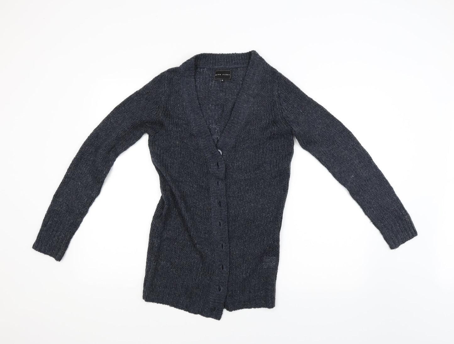 miss flori Womens Grey   Cardigan Jumper Size 10