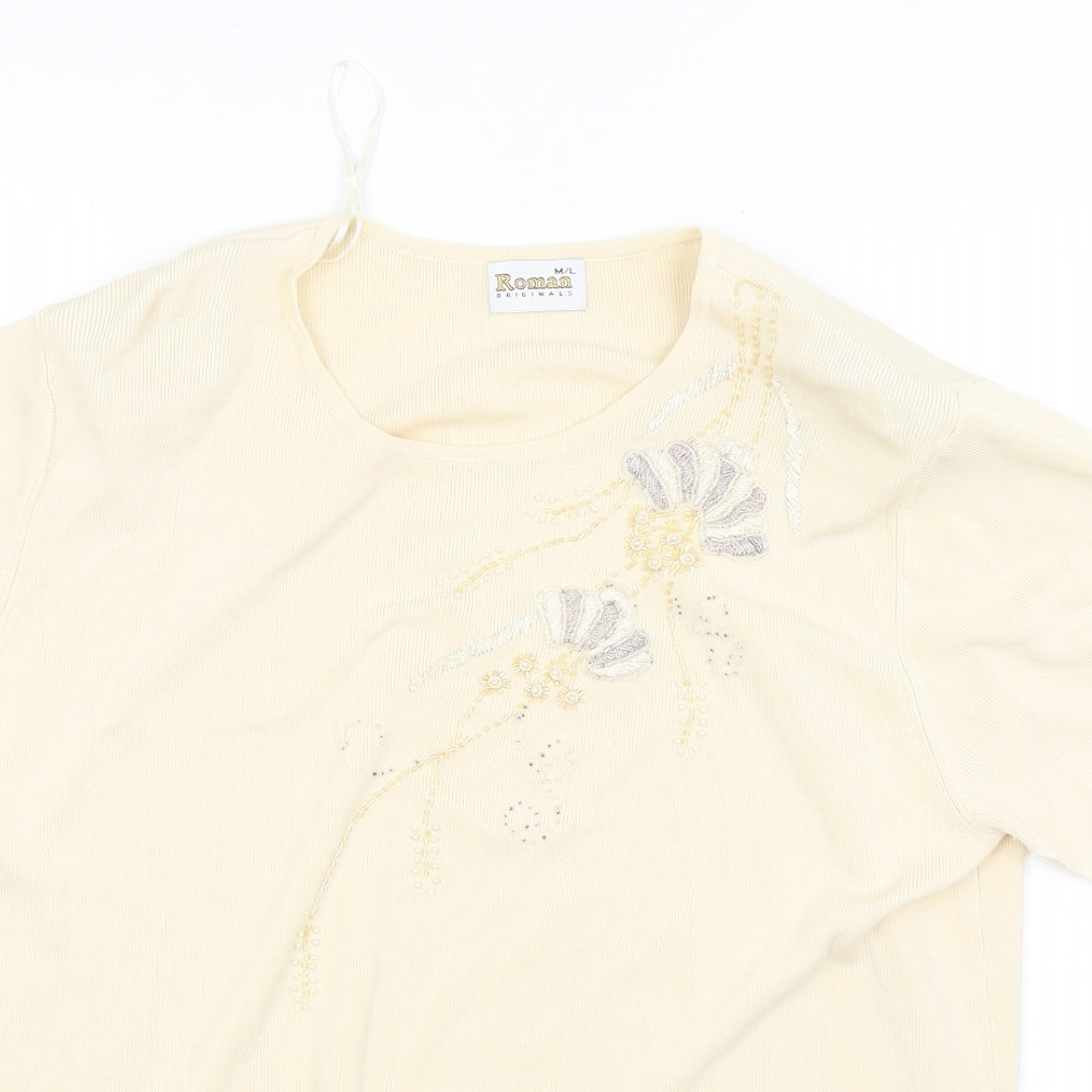 Roman Womens Gold   Pullover Jumper Size M