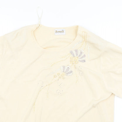 Roman Womens Gold   Pullover Jumper Size M