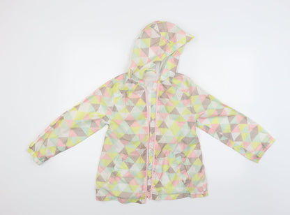 Sweet Millie Girls Multicoloured Argyle/Diamond  Windbreaker Poncho Size 9 Years