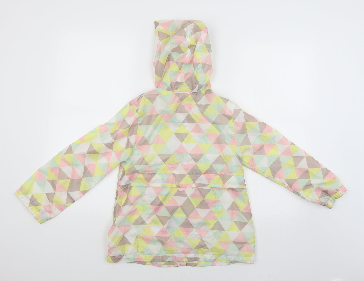 Sweet Millie Girls Multicoloured Argyle/Diamond  Windbreaker Poncho Size 9 Years